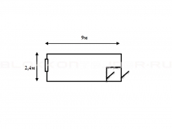 Блок-контейнер 9м с тамбуром для жилья